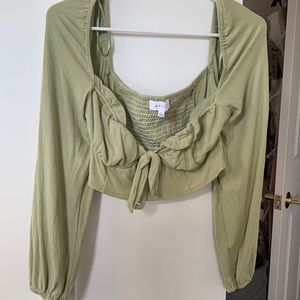 Green crop top boutique